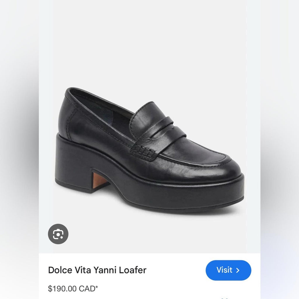Dolce Vita Yanni Loafer in Black Leather, Size 9.5 New in Box SOLD OUT!
