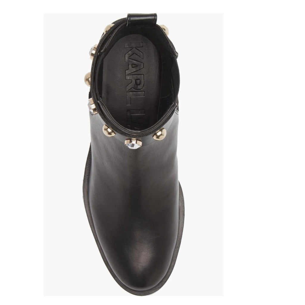 Karl Lagerfeld Paris Porshay Lug Sole Boots in Black, Size 8.5 New w/o Box