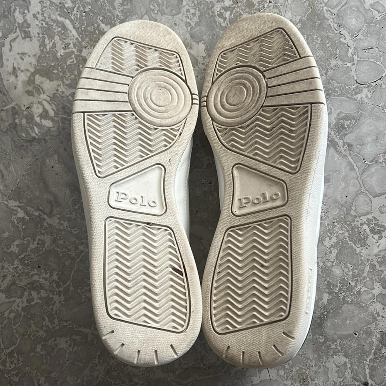 Polo Ralph Lauren Court Sport Lace-Up Sneakers in Deckwash White, Size 8 $185