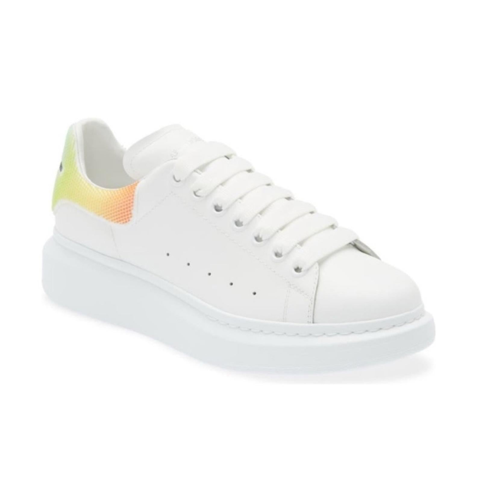 Alexander McQueen White Smooth Calf Leather Sneakers, Size EU 41 New in Box