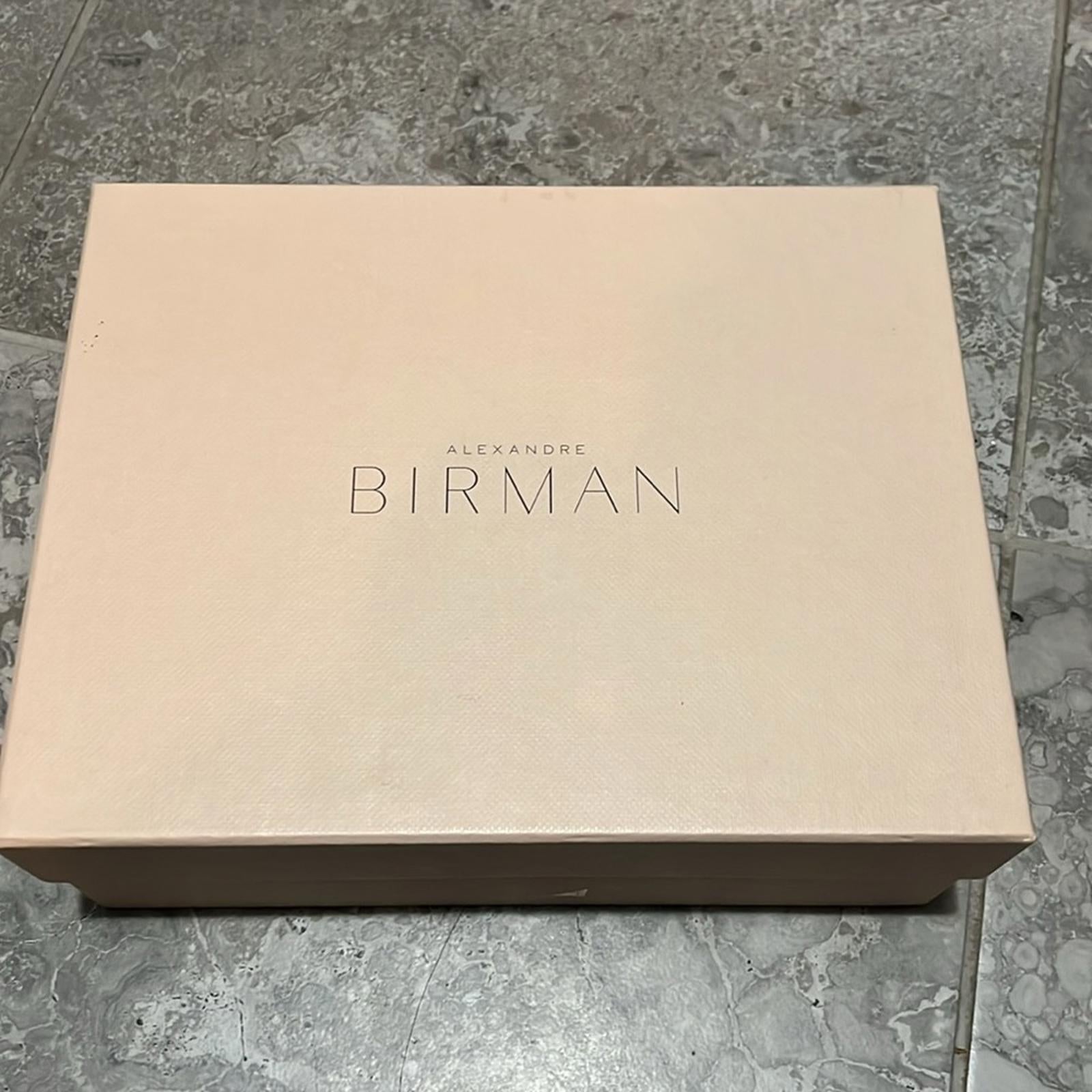 Alexandre Birman Clarita Leather Bow Two-Band Sandals Size 35 NEW w/DustBags