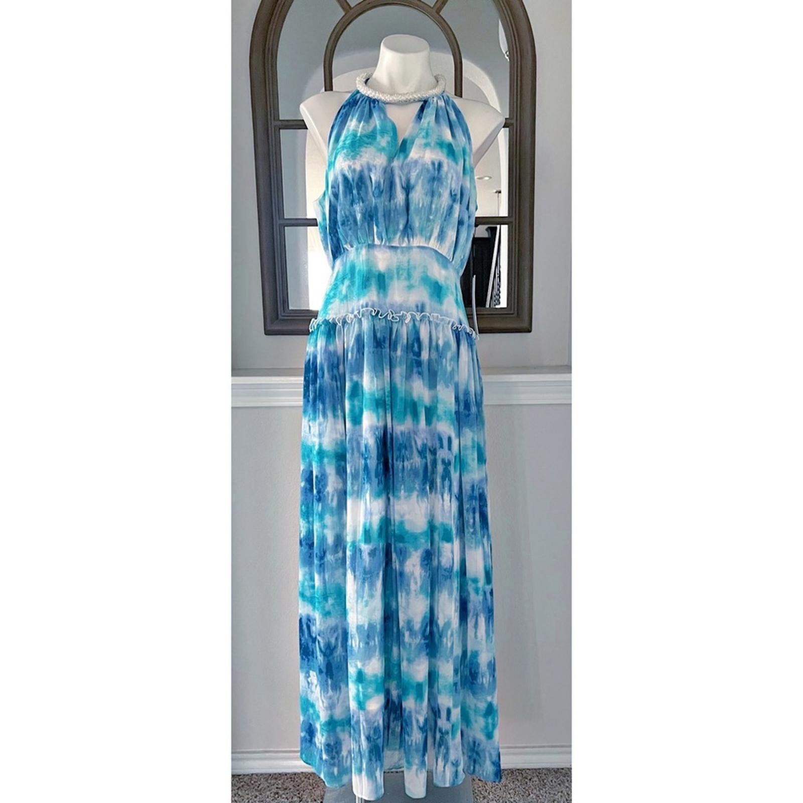 NWT Calvin Klein Embellished Maxi Evening Dress, Size 10 New w/Tag Retail $299
