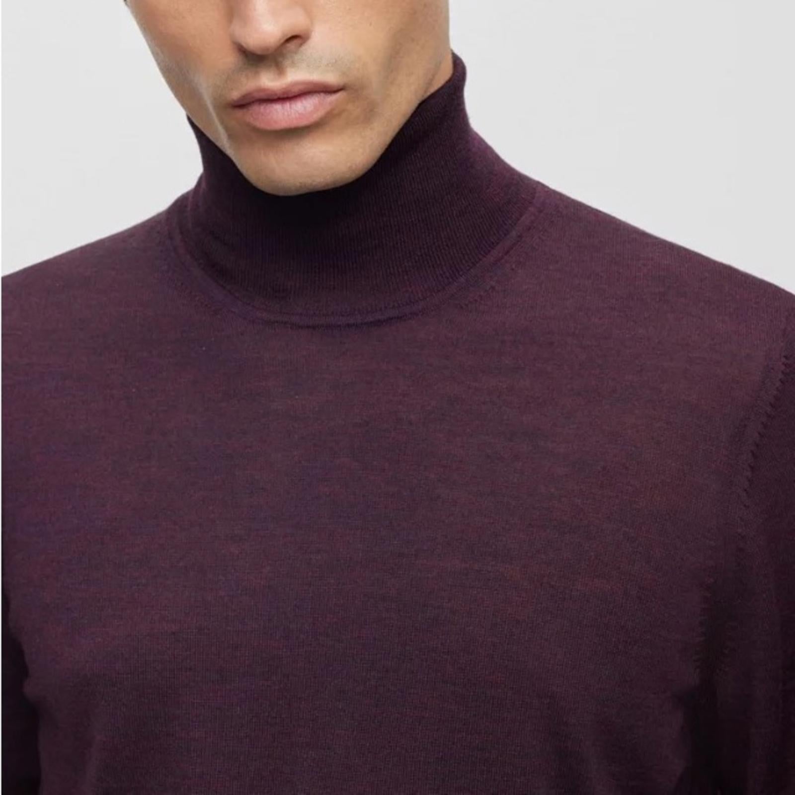 BOSS Slim-Fit Rollneck Sweater in Merino Wool, Size XL New w/Tag $198