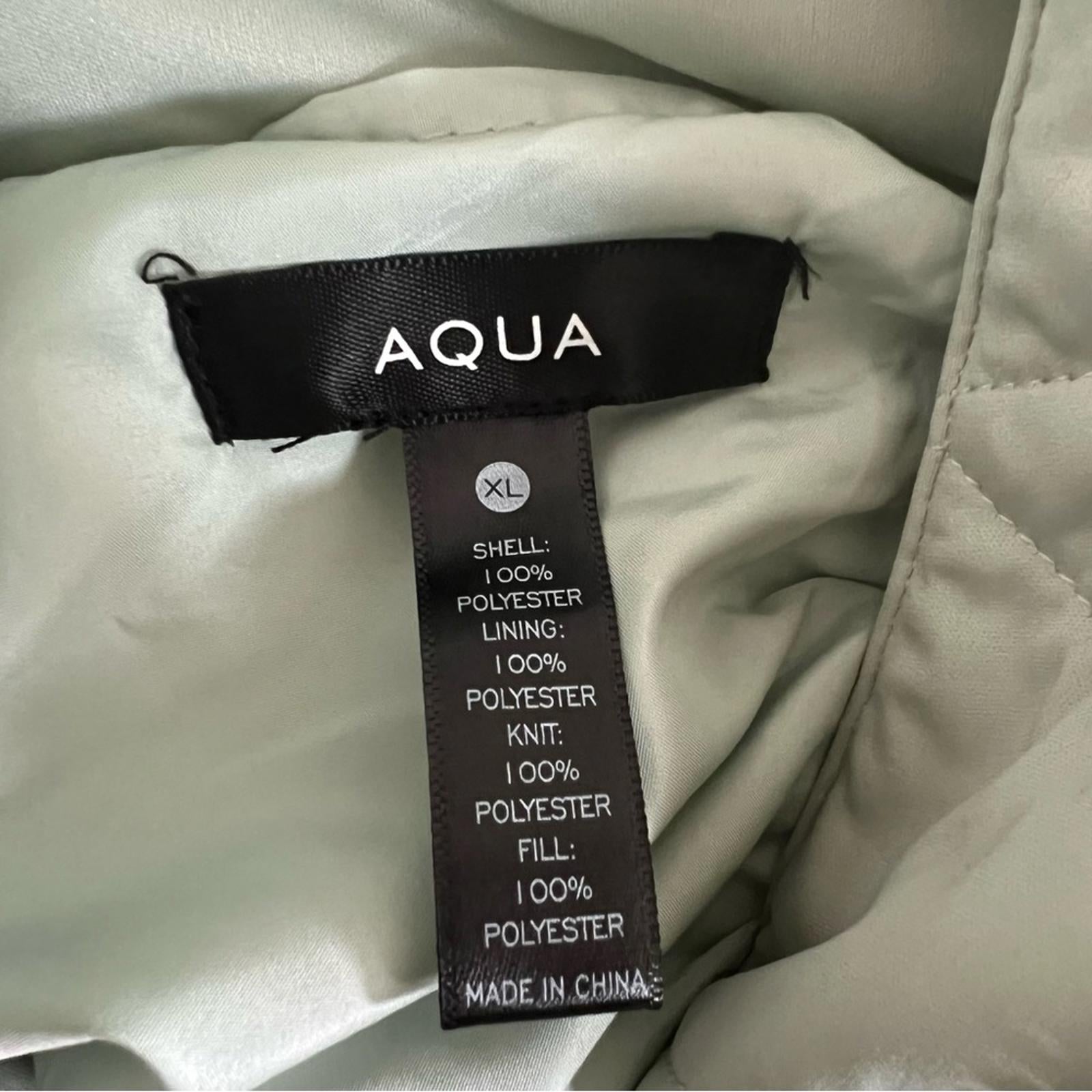 AQUA Hooded Puffer Coat in Sage Green, Size XL New w/Tag Retail $198 SOLD OUT!