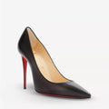 Christian Louboutin Kate 100 Leather Courts in Black, Size 42 NEW + DustBags