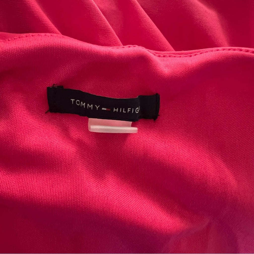 Tommy Hilfiger Tiered Jersey Shift Dress in Hibiscus Pink Size 4 NWT - SOLD OUT