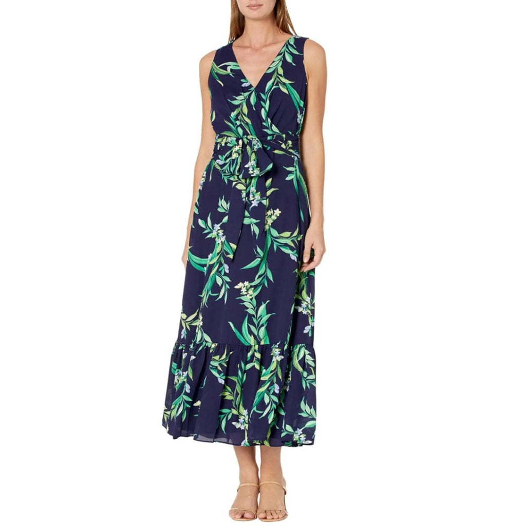 Tommy Bahama Floral Glow Sleeveless Maxi Dress in Island Navy, Size S New 4 NEW