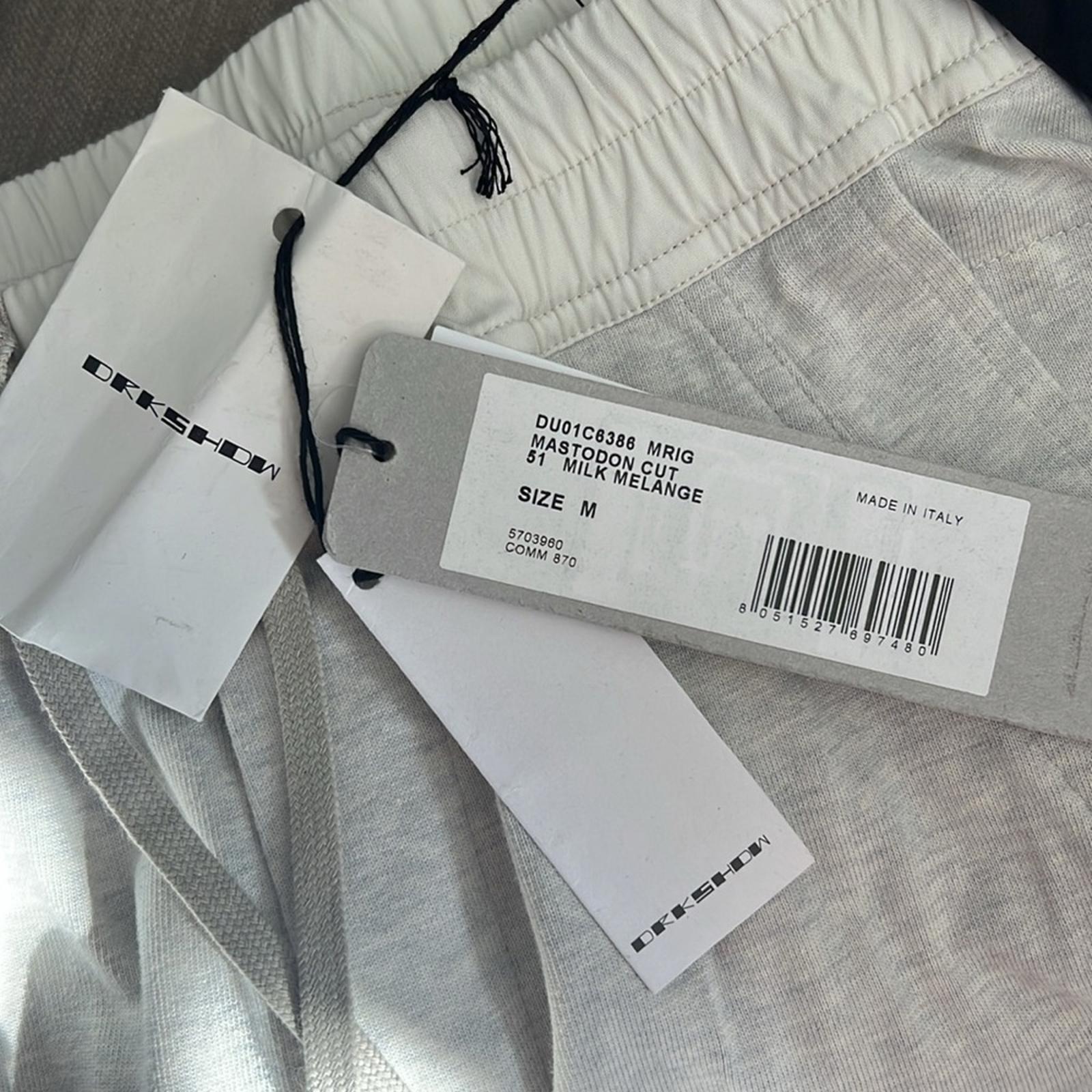 DRKSHDW Rick Owens Drawstring Cargo Jogger Pants in Grey, NWT, Size M