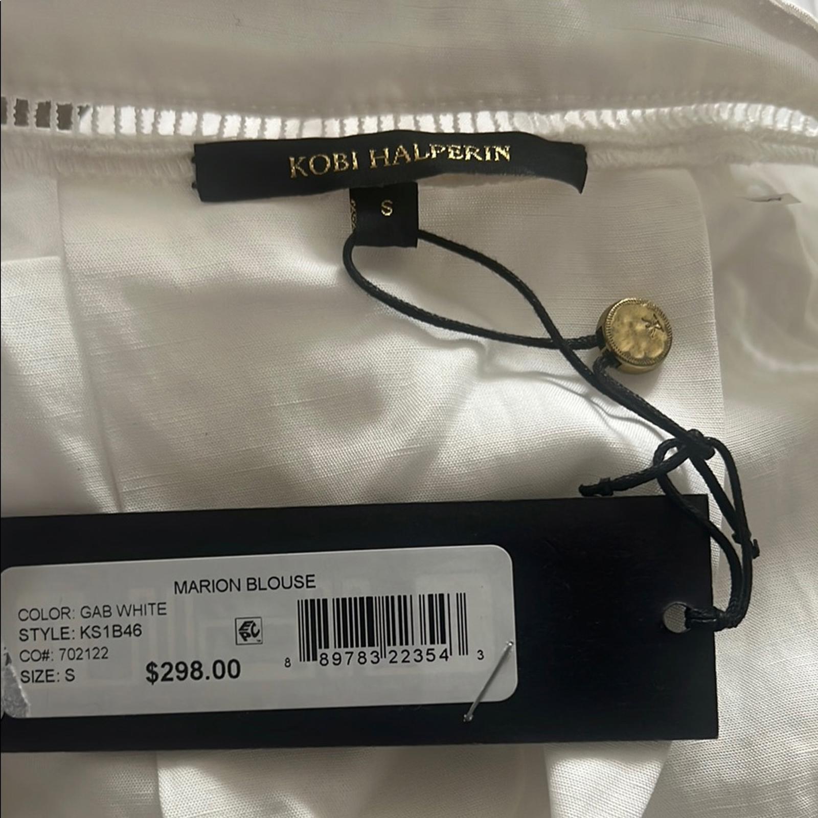 Kobi Halperin Marion Blouse in White, Size S NEW w/Tag $298