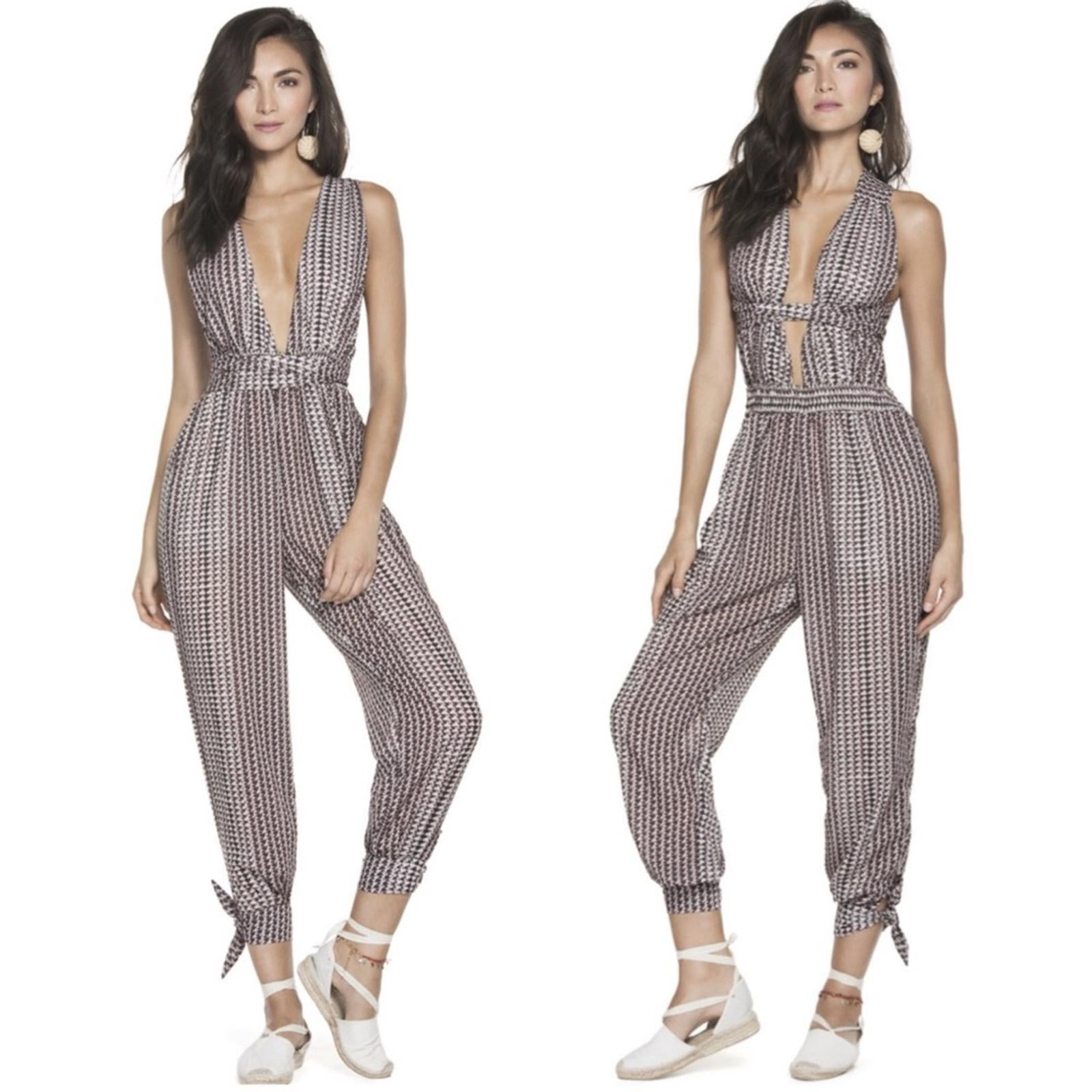 NEW Agua Bendita REVOLVE Python Josie Jumpsuit/Overall, Size 6 New w/o Tag $245