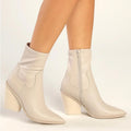 Steve Madden Thorn Western Boots Bone Stretch, Size 9 New in Box, Retail $140