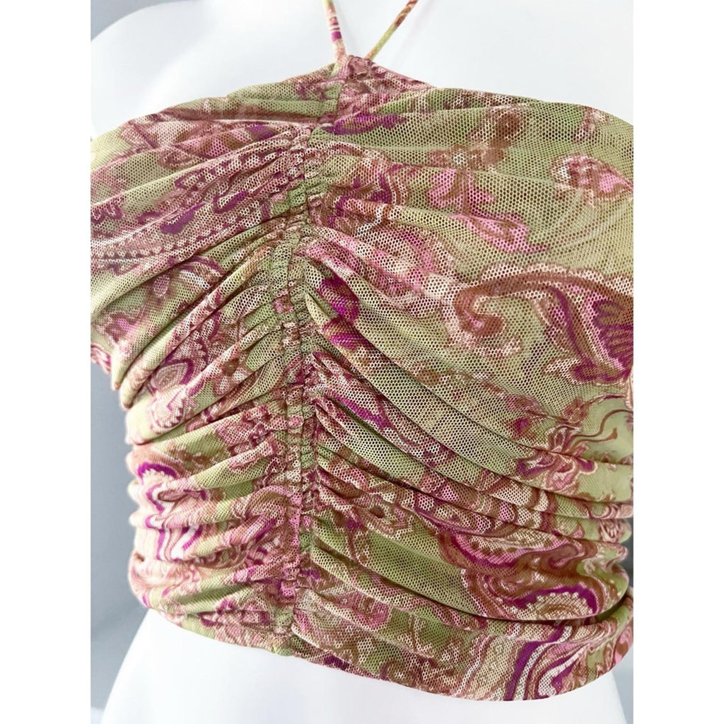 New MISA Selmin Cropped Blouse, Size XS New w/Tag, Retail $440