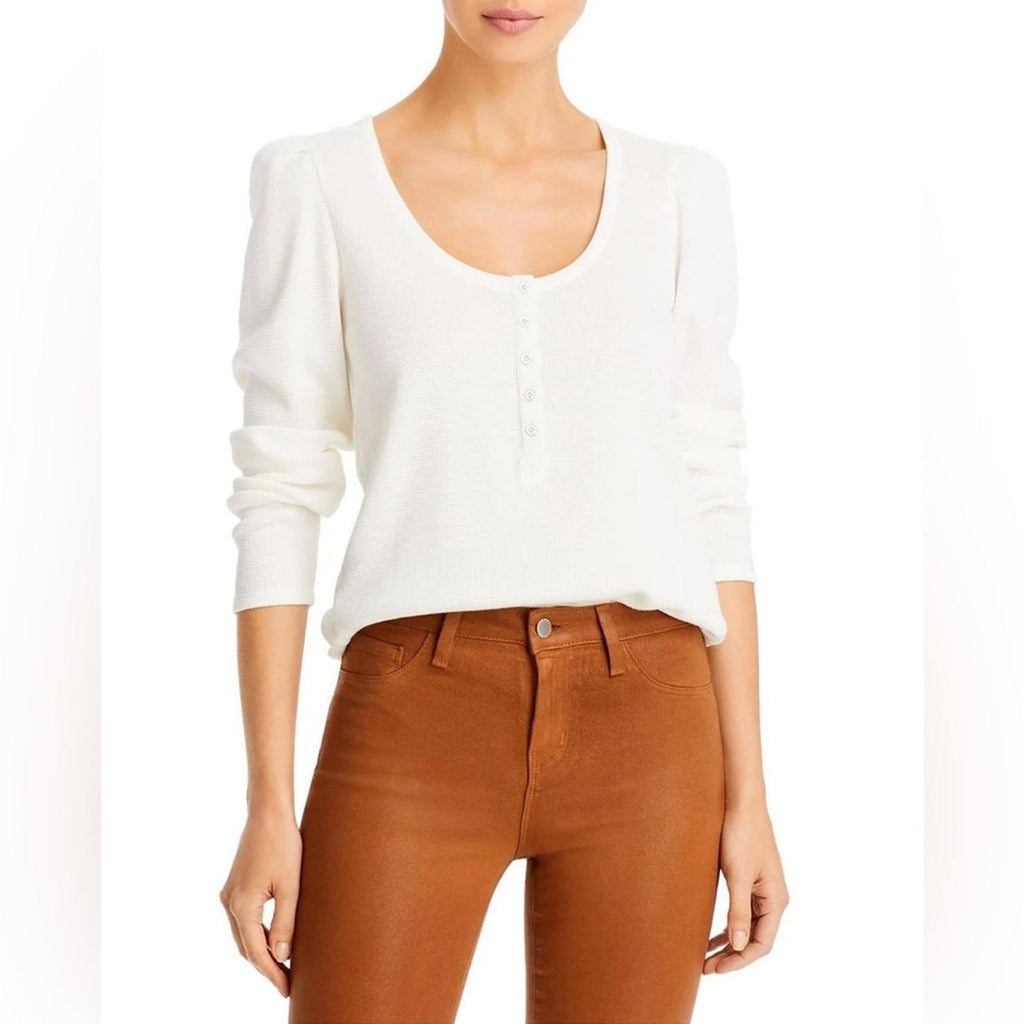 Paige Daniella White Long Sleeve Top, Size XL NWT