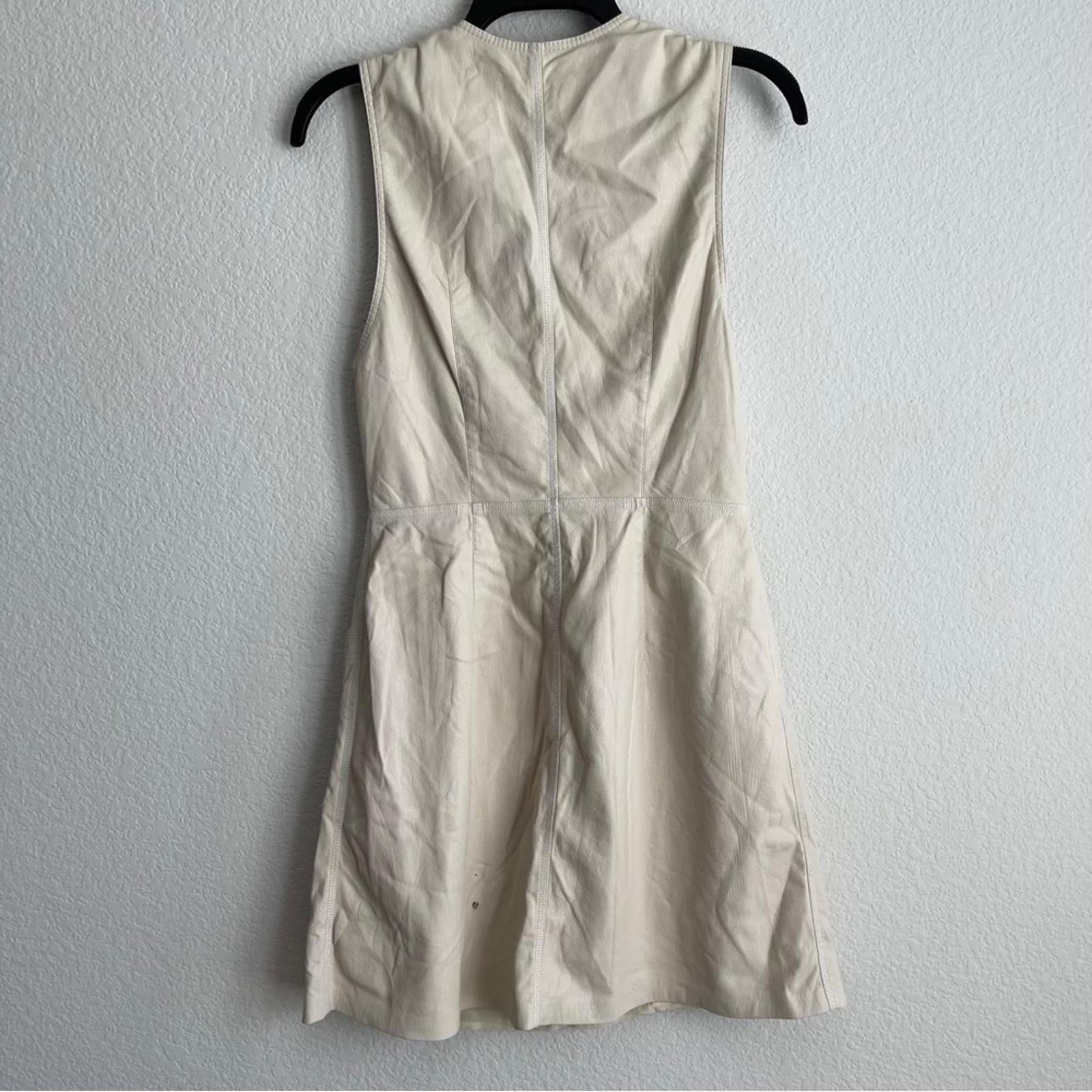 Nanushka Menphi Vegan Leather Buttoned Mini Dress, Size S, EXCELLENT Retail $495