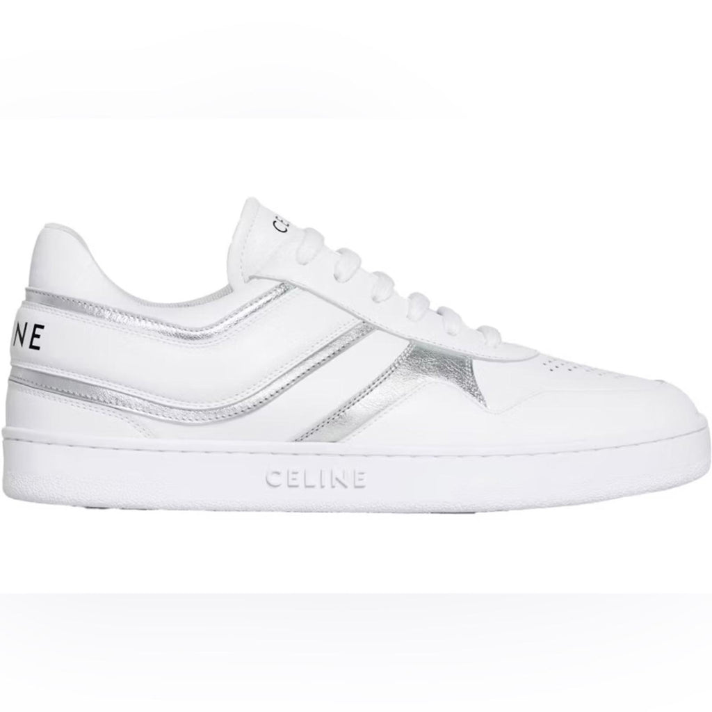 Celine Low Wave Lace-Up Sneaker, Optic White/Silver Size 41 in Box +DustBag $750