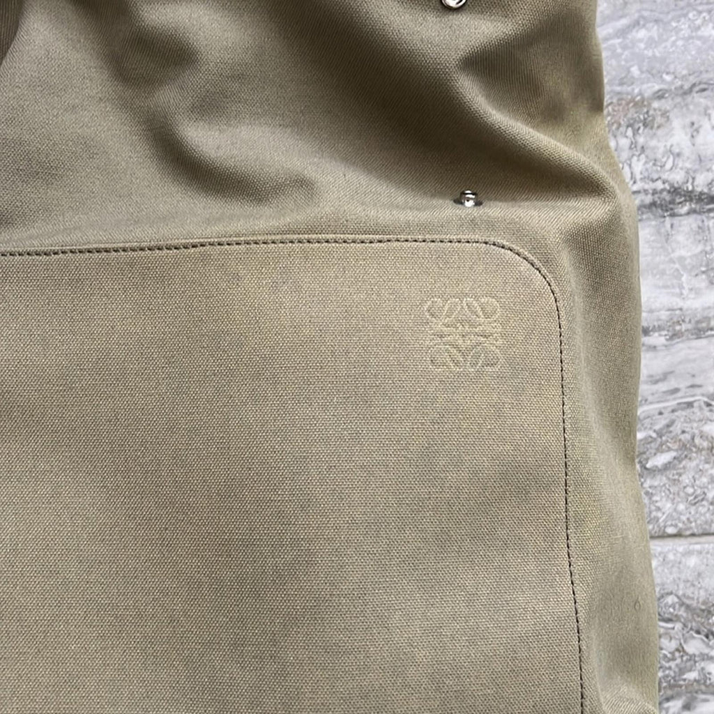 LOEWE Calfskin Small Goya Backpack in Olive Green, EXCELLENT!