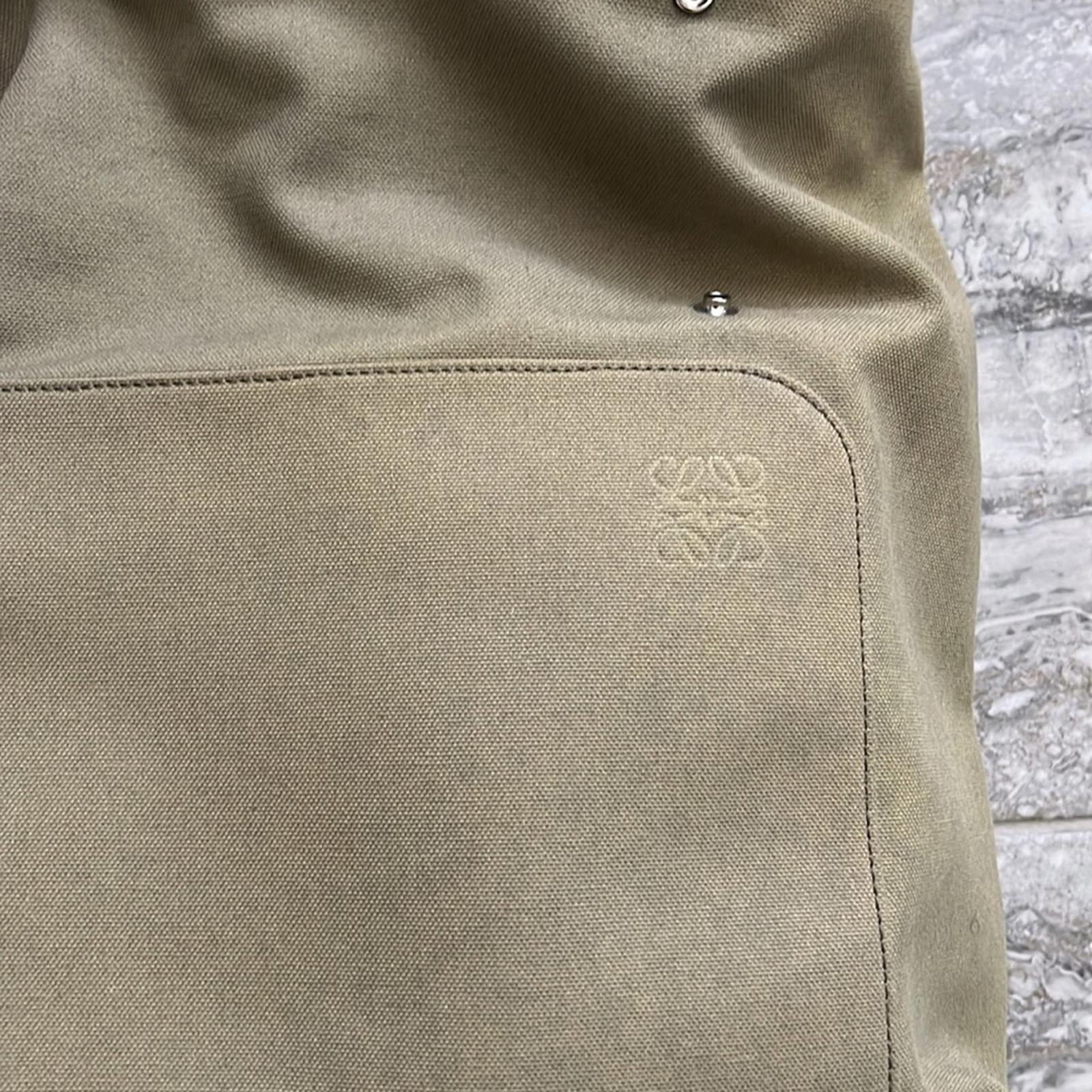 LOEWE Calfskin Small Goya Backpack in Olive Green, EXCELLENT!