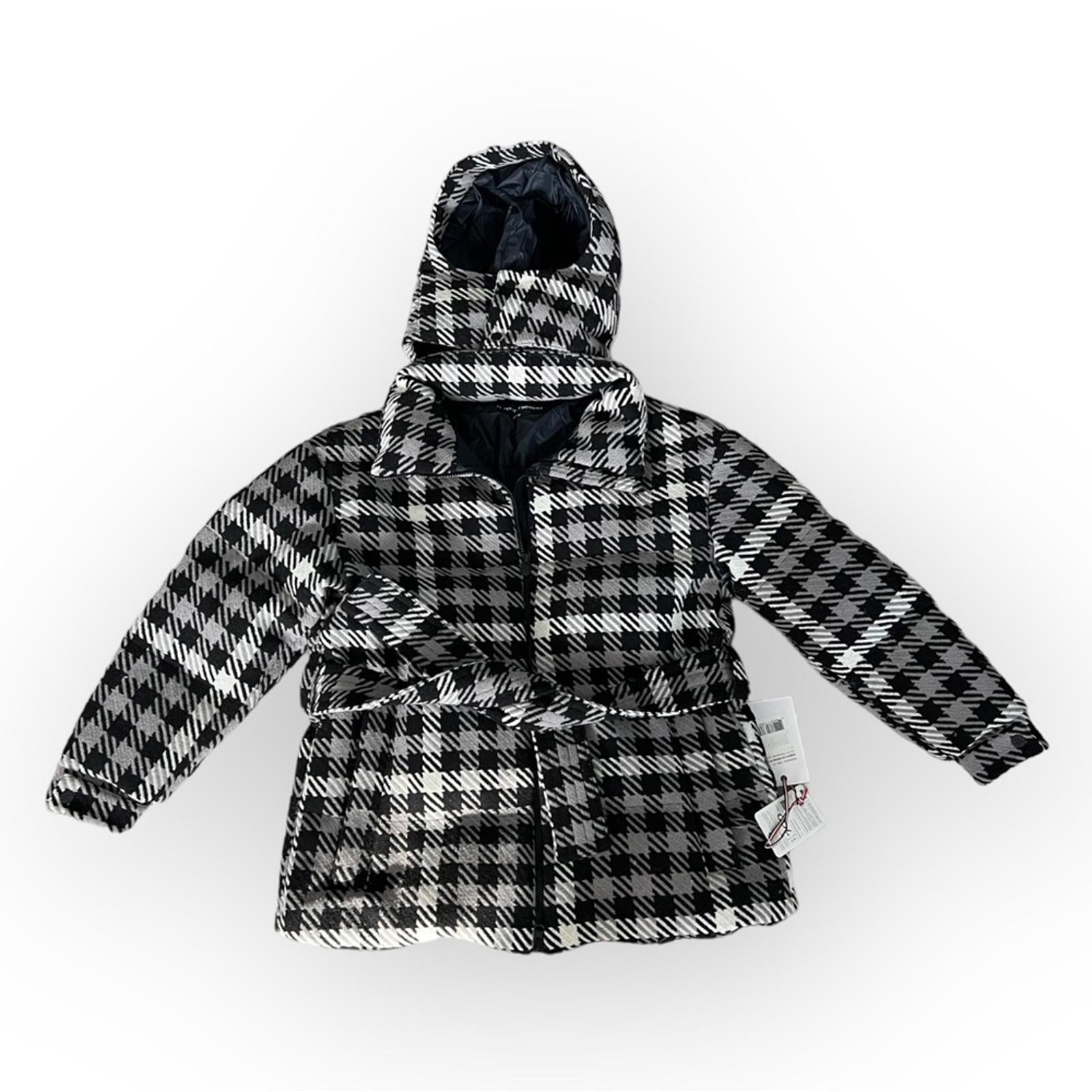 Perfect Moment Star Gingham puffer Jacket, Black & White Size M, New w/Tag