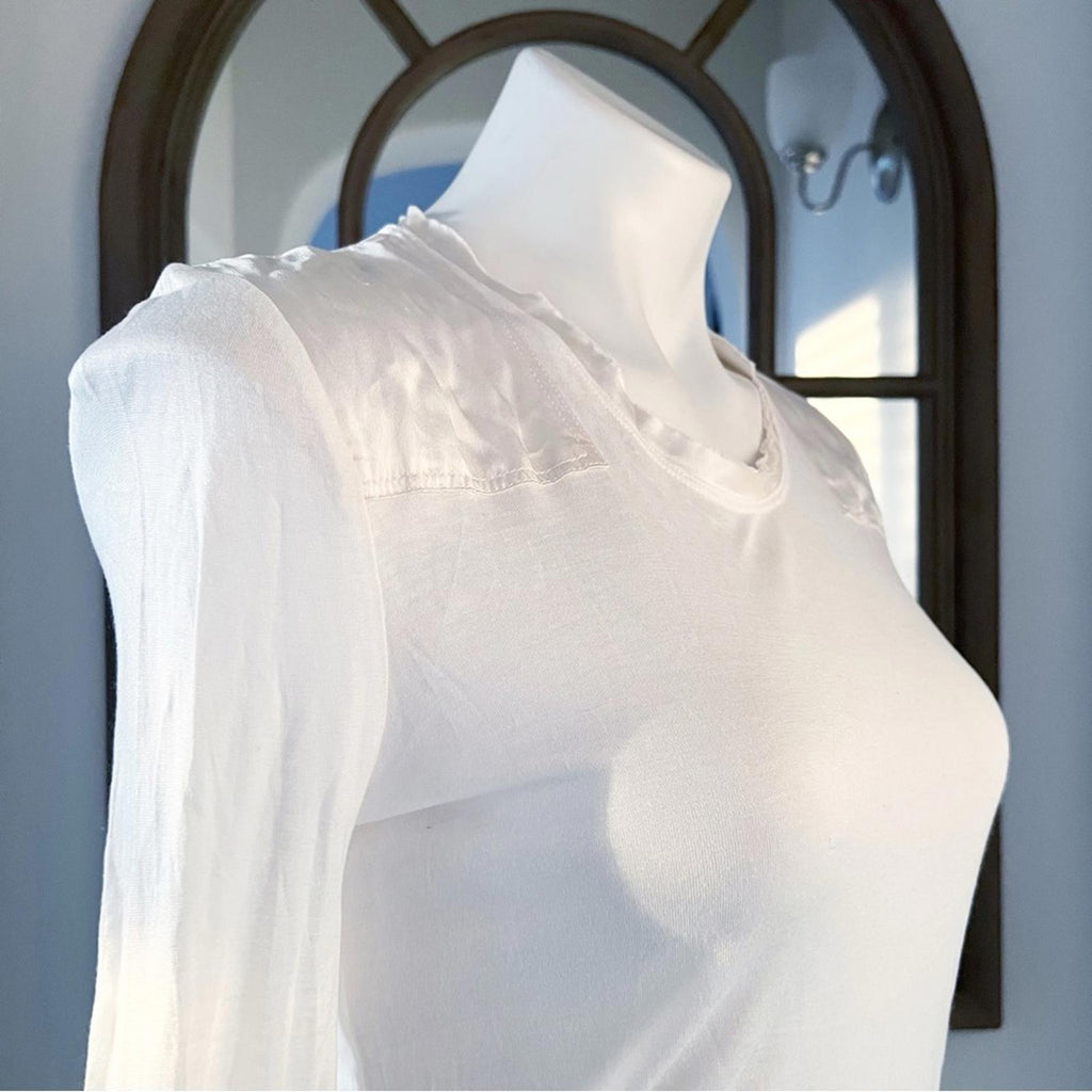 Rag & Bone White Tunic, Long Sleeve Top Size S