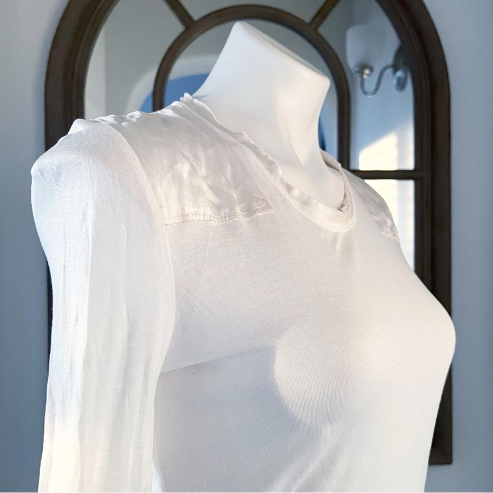 Rag & Bone White Tunic, Long Sleeve Top Size S