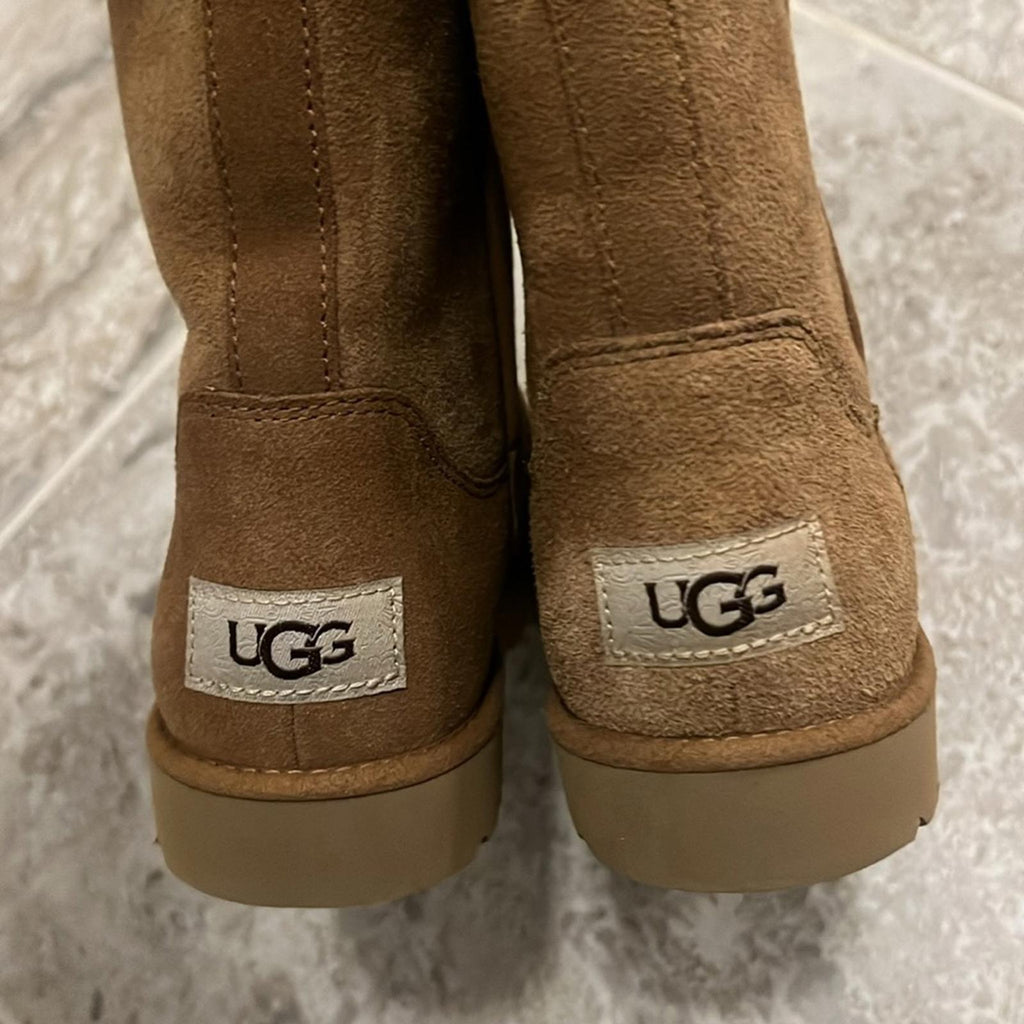 UGG Michelle Chestnut Suede Boots, Fur Leather Size EU36 US5 New in Box