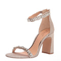 Jewel Badgley Mischka Odessa Heeled Sandals w/Dazzling Crystals 8.5 EXCELLENT!