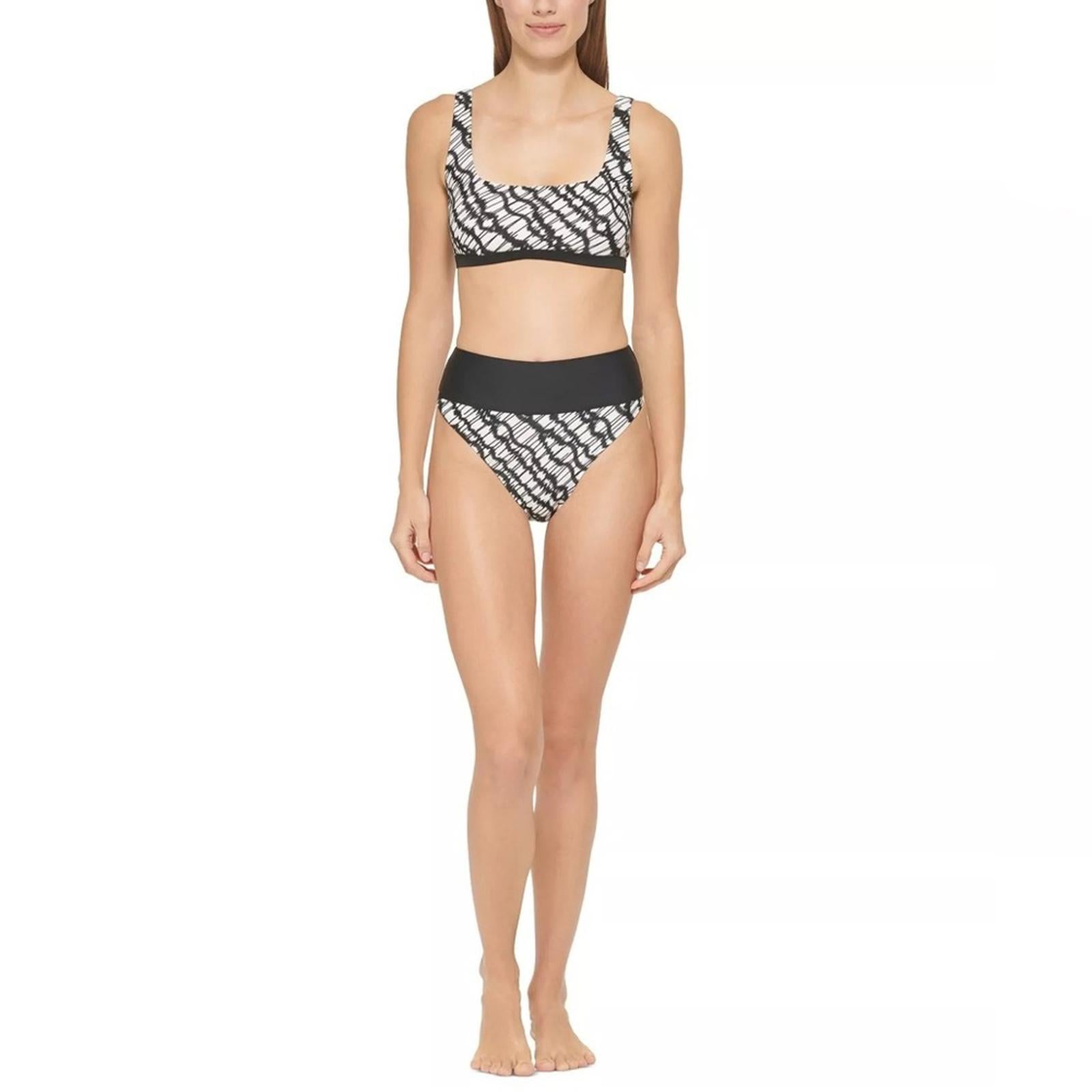 DKNY Bikini Set, Square-Neck Top $68 High-Waist Bottom $58 Size XS New w/Tag