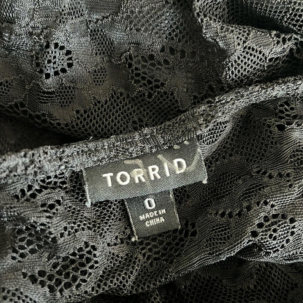 Torrid Midi Lace Dress in Black, Size 0/L EXCELLENT! $139.50