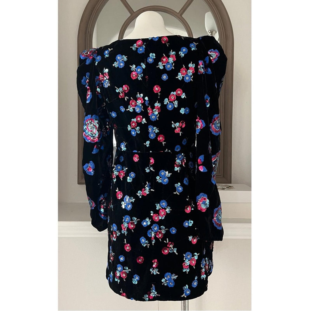 NEW Sabina Musayev Revolve* Roserita Velvet Sequined Dress, Size L New w/Tag
