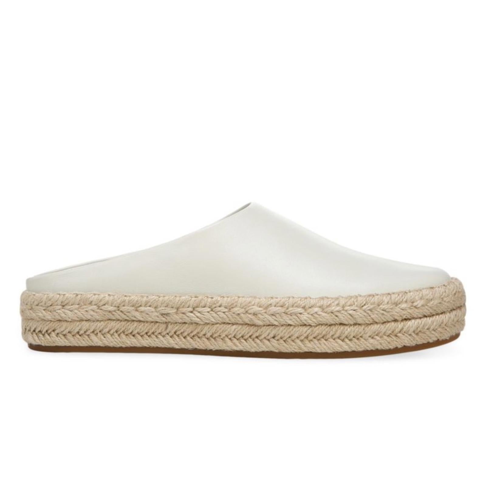 Vince Women's Ulla Slip On Espadrille Flats/ Mules, Off White Size 11 New in Box