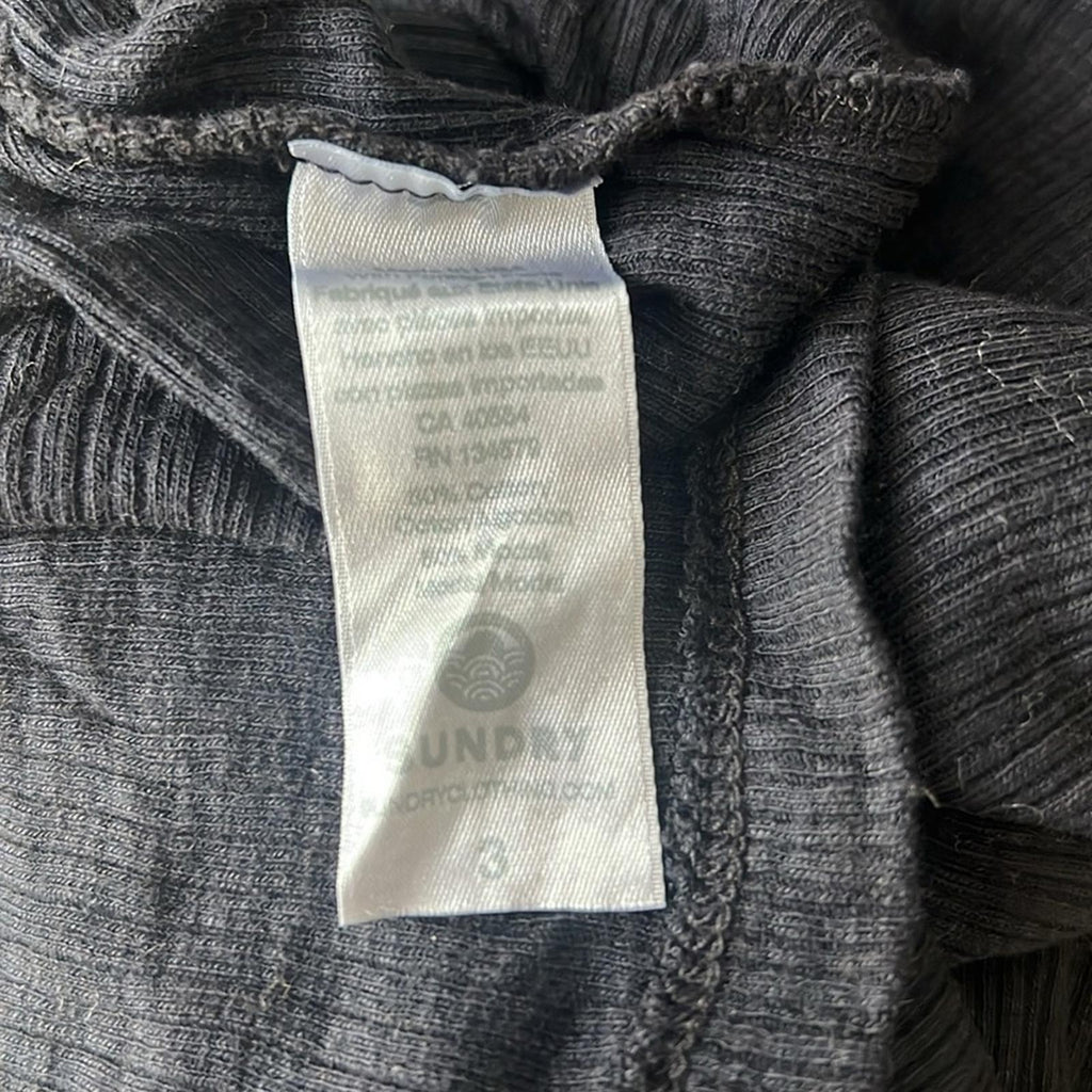 Sundry BLACK Puff Sleeve Turtleneck Top, NWT, Size L