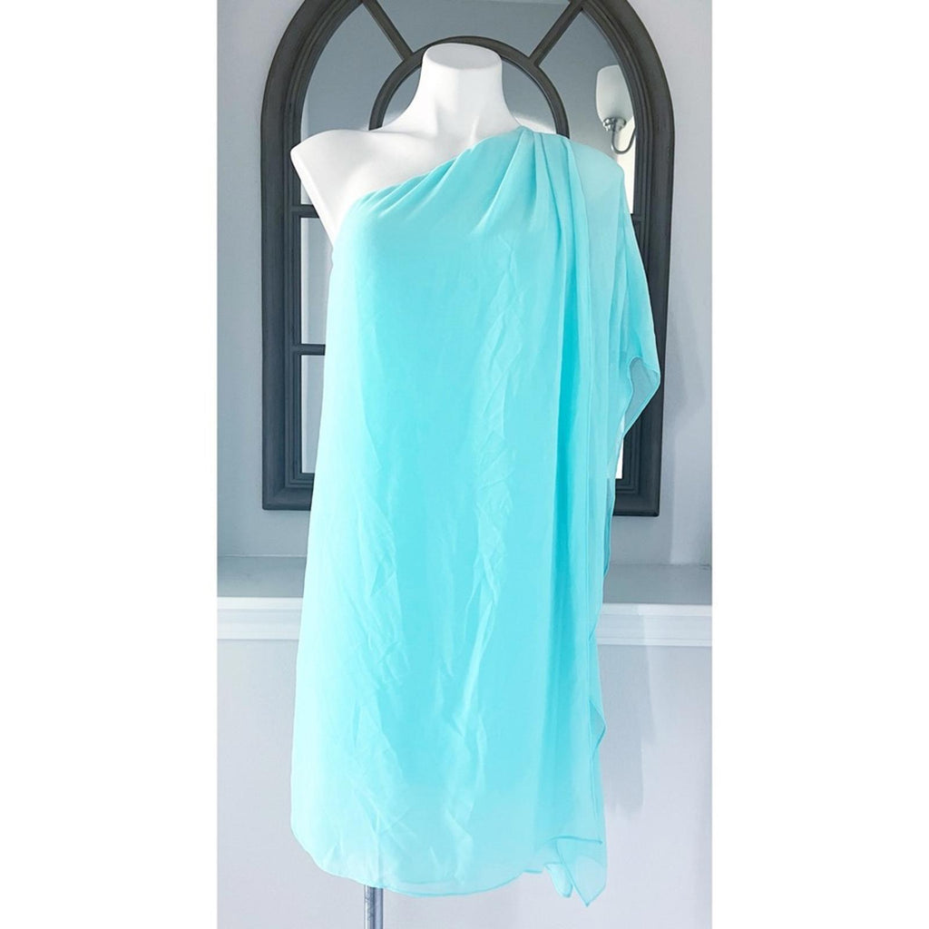 Kobi Halperin Sabrina One Shoulder Dress, Teal Size XS New w/Tag Retail $398