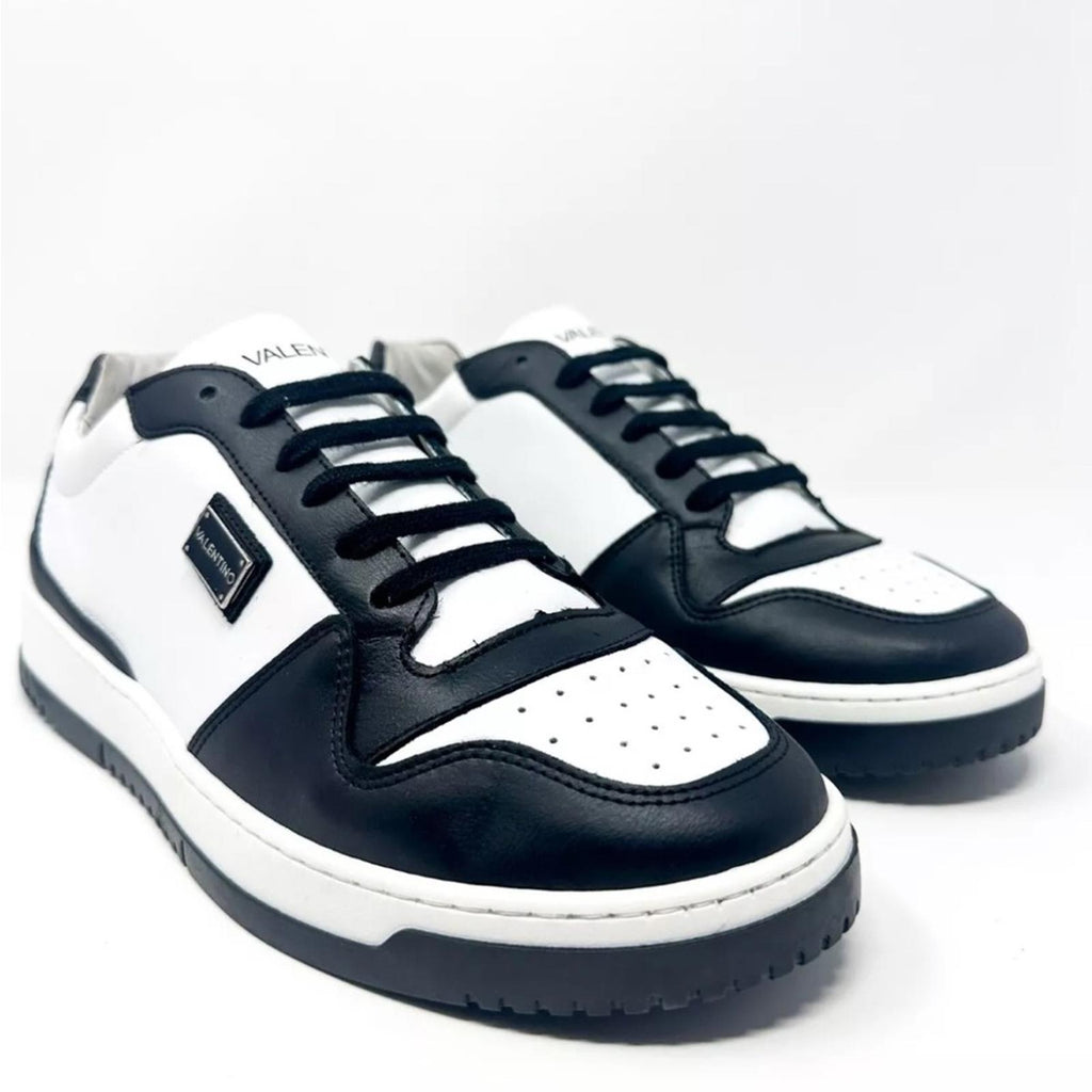 Valentino Oliver Leather Sneakers in Black/White Size 10.5 NEW w/Tag