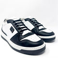 Valentino Oliver Leather Sneakers in Black/White Size 10.5 NEW w/Tag