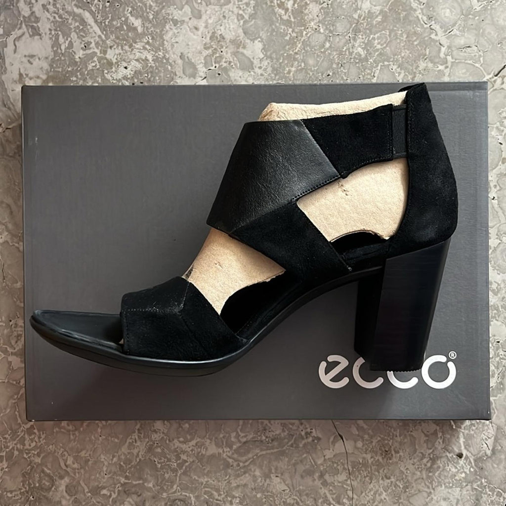 ECCO Black Shape 65 Block Sandals, Size EU 41 | US 10-10.5 New in Box