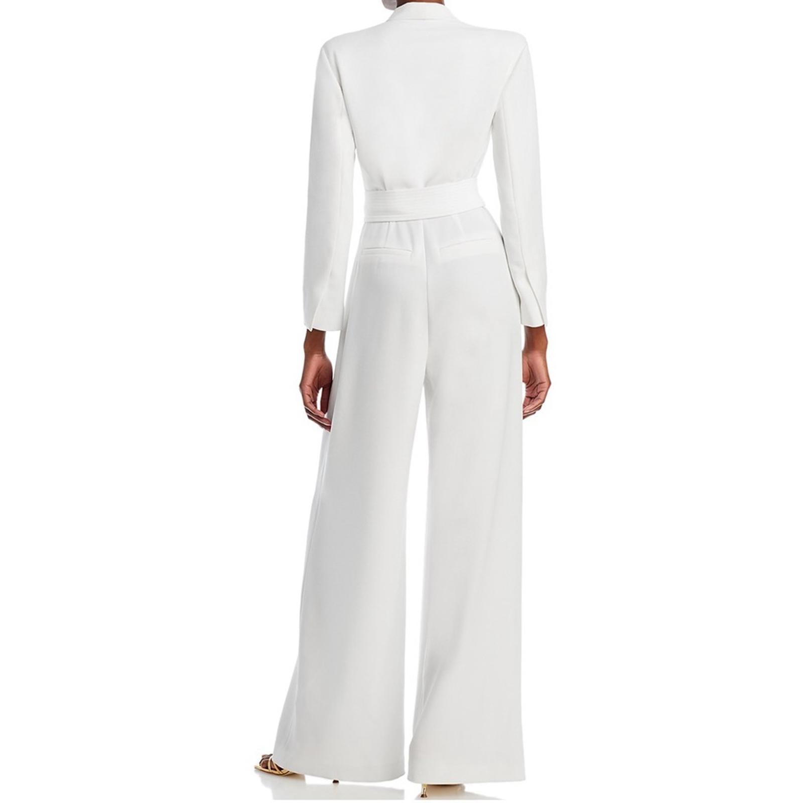 A.L.C. Kieran II Tailored Belted Wide Leg Jumpsuit in White, Size 0 New with Tag