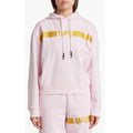 MCQ Alexander McQueen Logo Hologram Hoodie in Pink/Gold, Size S, New with Tag