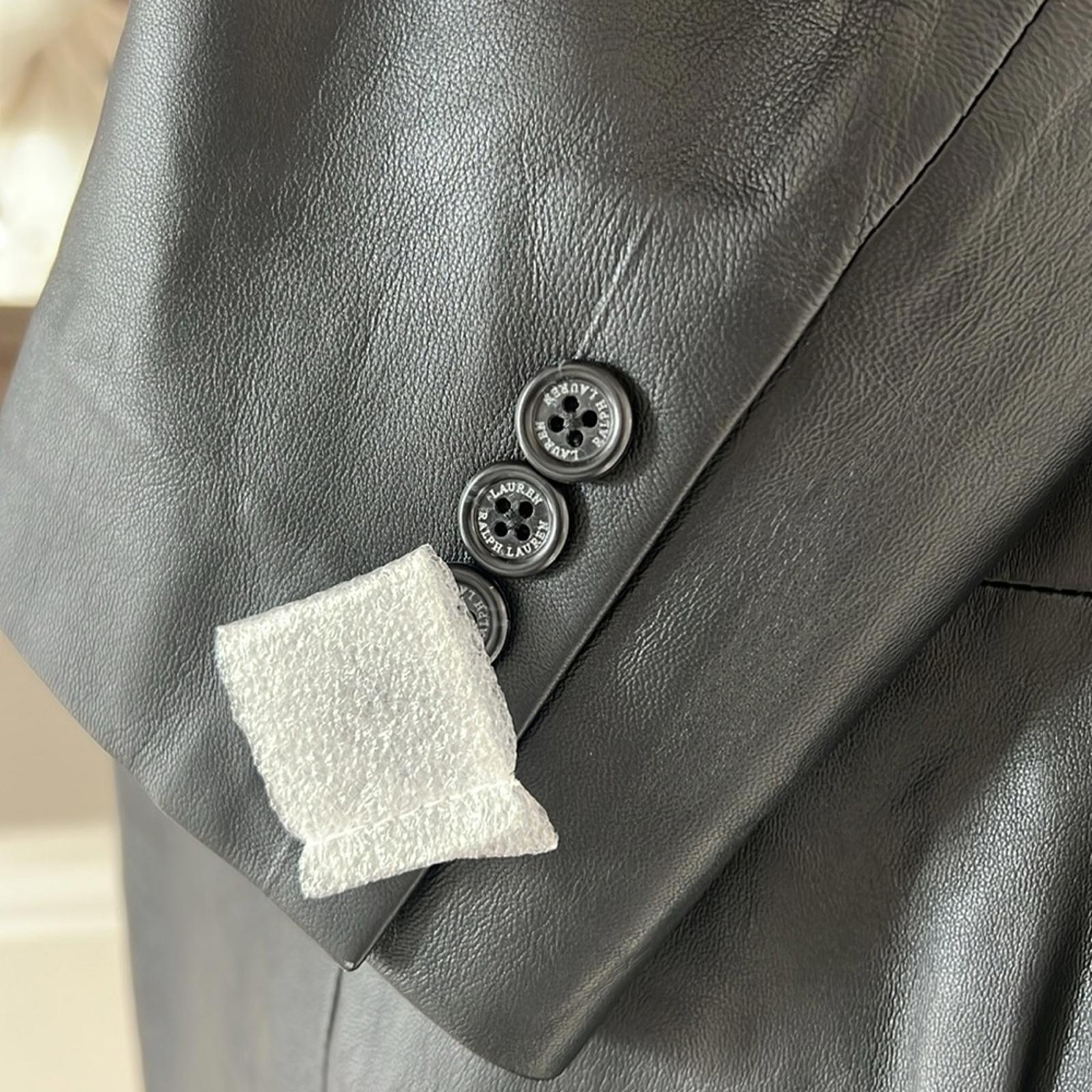 Ralph Lauren Double-Breasted Lambskin Blazer in Black, Size 14 New w/Tag $795