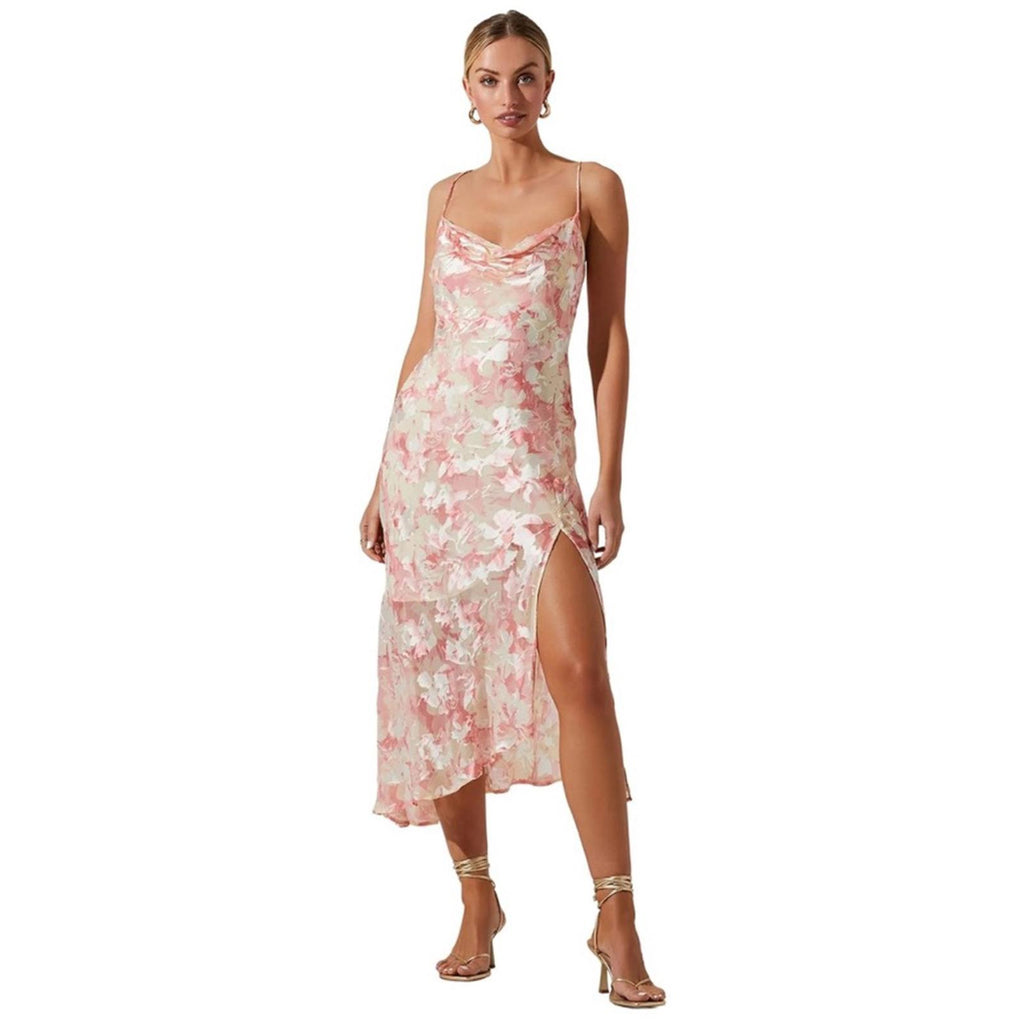 ASTR the Label Women's Gaia Dress, Pink Burn Out Size S New w/Tag