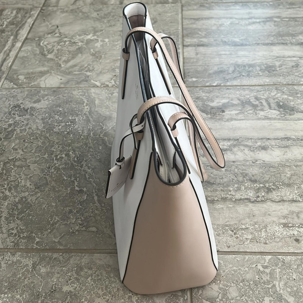 Kate Spade New York Schuyler Medium Tote in White/Beige EXCELLENT! Retail $329