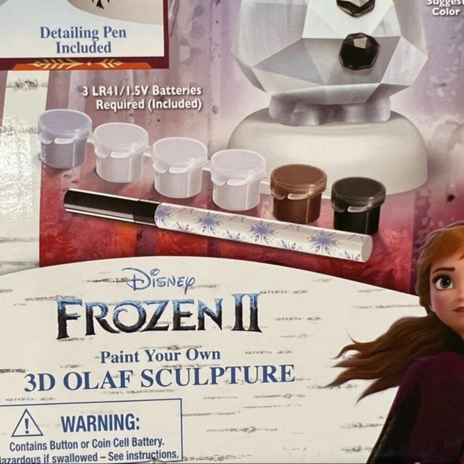 Disney Frozen II Paint Your Own 3D Olaf Sculpture NEW
