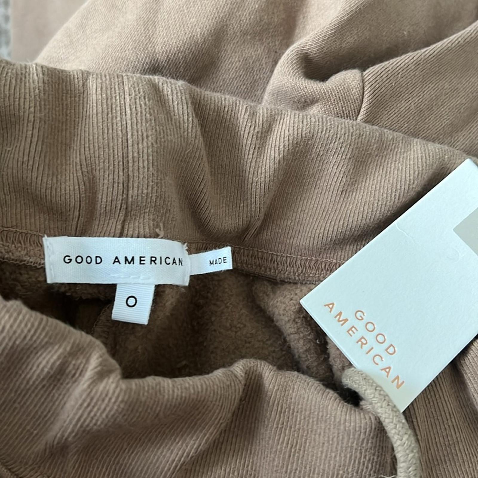 Good American Wide Leg Sweatpants in Putty, Size 0/XS New w/Tag
