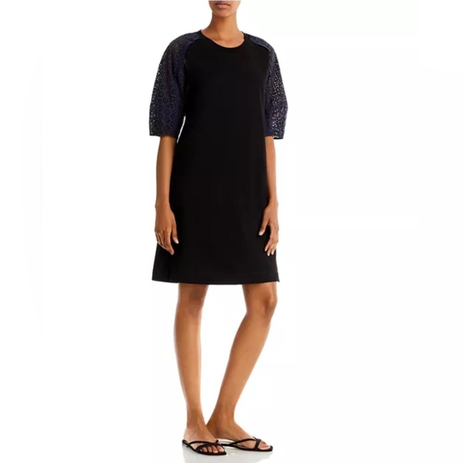 3.1 Phillip Lim Broderie Sleeve Dress in Black Midnight, NWT, Size S
