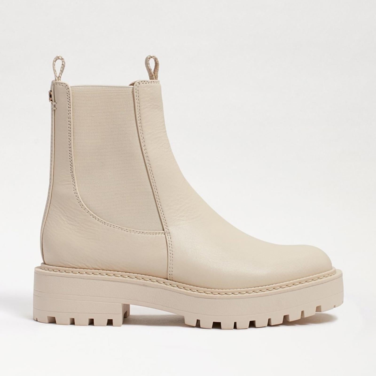 Sam Edelman Laguna Waterproof Pull On Booties Ivory Leather Size 11 New SOLD OUT