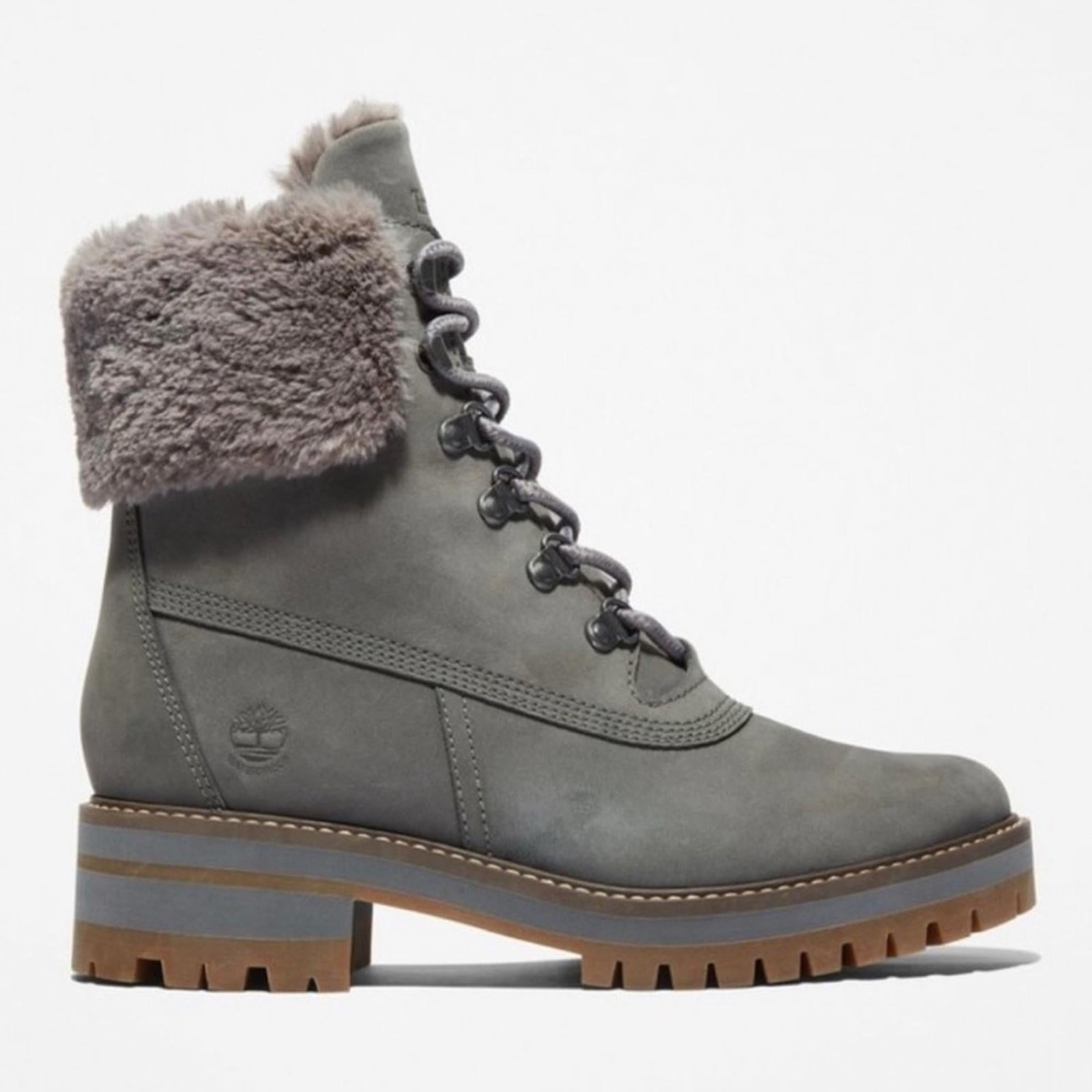Timberland Courmayeur Valley Waterproof 6” Boots in Med Grey, Size 8 NEW in Box