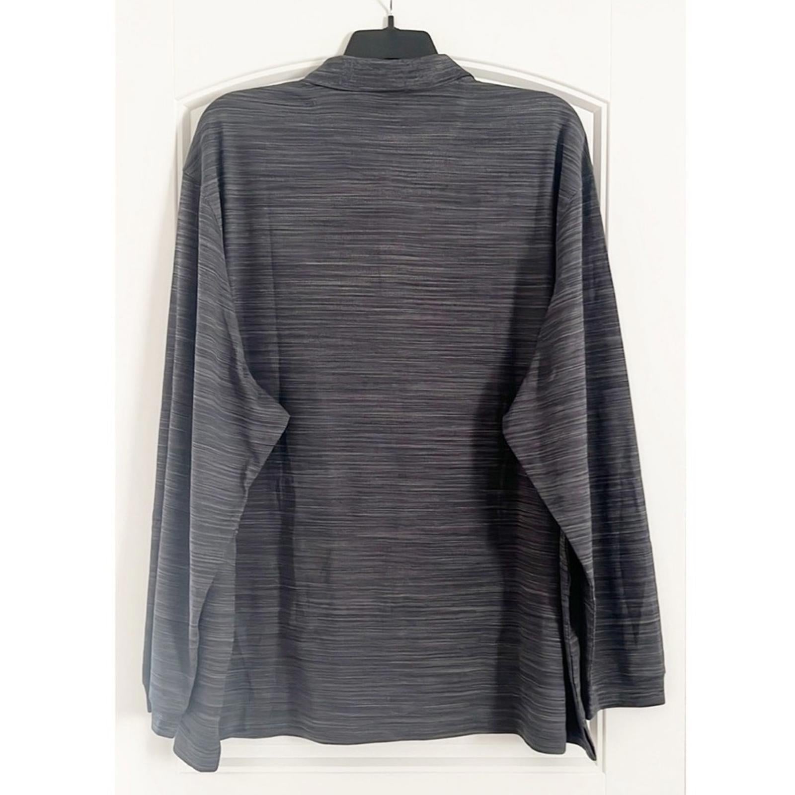 Haggar Polo Long Sleeve Shirt in Grey Heather, Big & Tall Size 4X New w/Tag