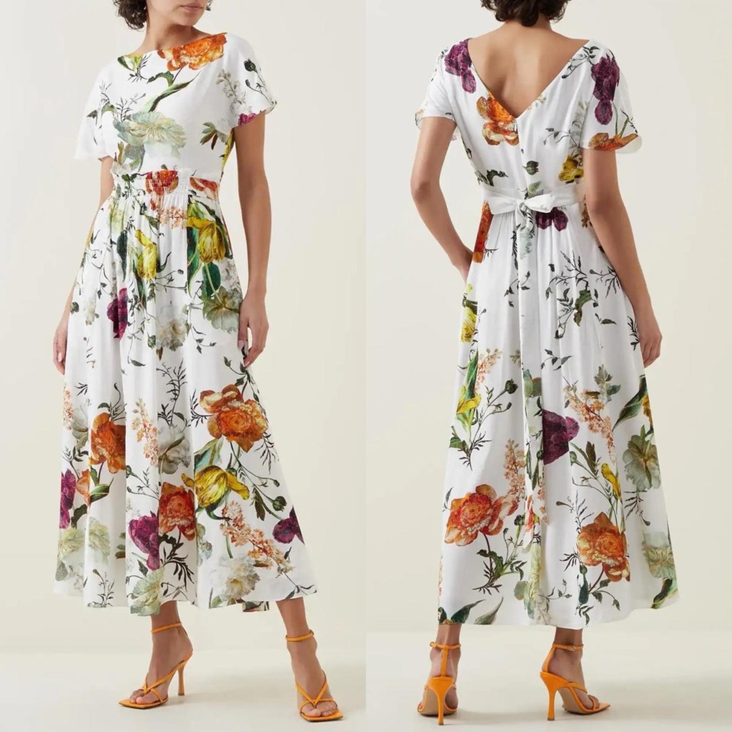 ERDEM Brealey Bouquet Pattern Fraser Dress Size US4 | UK8 New with Tag