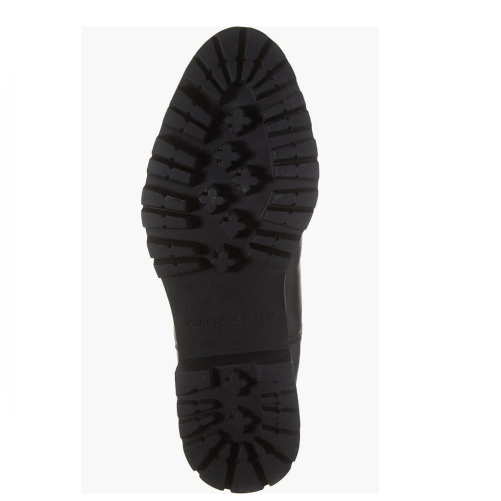 Karl Lagerfeld Paris Porshay Lug Sole Boots in Black, Size 8.5 New w/o Box