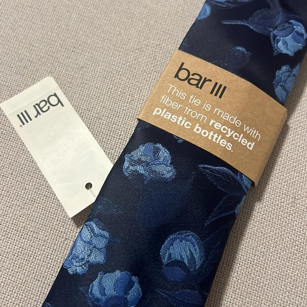 Bar III Ghajar Floral Neck Tie, Navy Style 13C22-2035 New with Tag