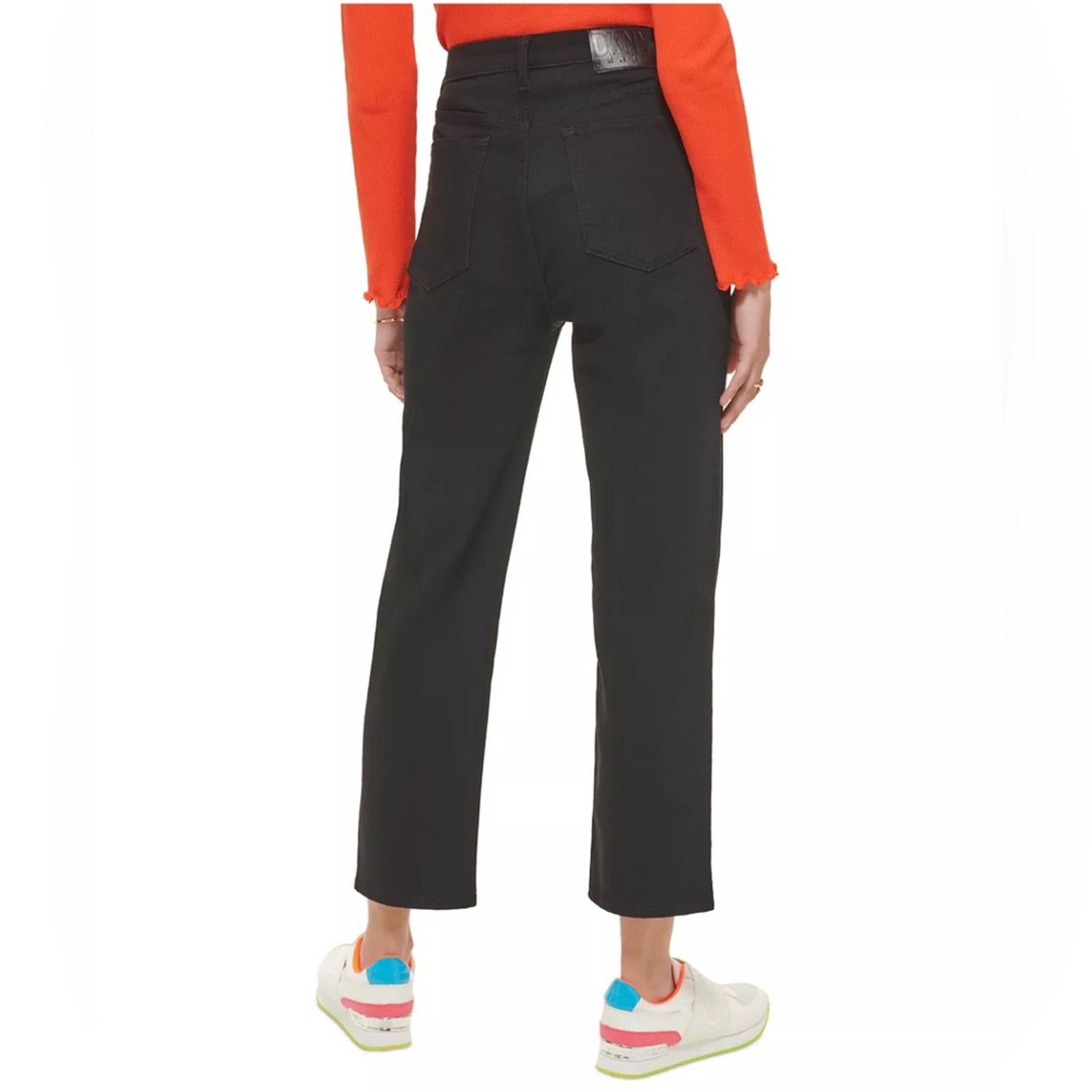 DKNY JEANS Waverly Straight-Leg Jeans, Rinse Black Size 28/6 New w/Tag